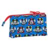 Safta Portatodo Triple De Mickey Mouse Me Time, 220x30x120mm, Azul/rojo, Talla Única