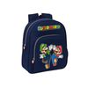 Super Mario Bros - Mochila Infantil, Ideal Para Niños De Diferentes Edades, Cómoda Y Versátil, Calidad Y Resistencia, 28x10x34 Cm, Color Azul Marino