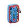 Safta Pj Masks - Estuche Escolar Niño, Estuche Con Colores, Con 28 Útiles Incluidos, Ideal Para Niños De 5 A 14 Años, Cómodo Y Versátil, Calidad Y Resistencia, 12.5x4x19.5 Cm, Color Azul