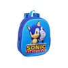Sonic - Mochila Escolar, Con Diseño 3d, Adaptable A Carro, Ideal Para Niños De Diferentes Edades, Cómoda Y Versátil, Calidad Y Resistencia, 27x10x33 Cm, Color Azul