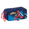 Safta Spiderman Neon - Portatodo Triple Big, Estuche Infantil, Estuche Niño, Ideal Para Niños En Edad Escolar, Cómodo Y Versátil, Calidad Y Resistencia, 21.5x8x10 Cm, Color Azul Marino