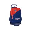 Safta Atlético De Madrid - Mochila Escolar Con Carro, Ideal Para Niños De Diferentes Edades, Cómoda Y Versátil, Calidad Y Resistencia, 33x15x43 Cm, Color Rojo/azul