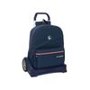 Safta El Ganso Classic - Mochila, Espalda Ergonómica, Con Carro Evolution, Ideal Para Niños De Diferentes Edades, Cómoda Y Versátil, Calidad Y Resistencia, 32x14x43 Cm, Color Azul Marino