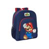 Super Mario World - Mochila Escolar Niño, Mochila Infantil, Adaptable A Carro, Ideal Para Niños En Edad Escolar, Cómoda Y Versátil, Calidad Y Resistencia, 32x12x38 Cm, Color Azul Marino