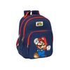 Mochila Doble Adapt.carro Super Mario "world" 32x42x15 Cm