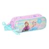 Safta Frozen Cool Days - Portatodo Doble Niño, Estuche Infantil, Estuche Niño, Ideal Para Niños En Edad Escolar, Cómodo Y Versátil, Calidad Y Resistencia, 21x6x8 Cm, Color Violeta/celeste