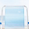 Pack 2 Sillas De Playa Plegables Aktive 44x45x76 Cm, Rayas Azul Y Blanco