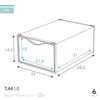 Pack 6 Cajas Transparentes Apilables Y Antivuelco Para Zapatos 33x23x14 Cm Hasta T.44 - Max Home