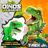 Velociraptor T-rex Junior Con Sonidos Y Movimiento Dinos Unleashed