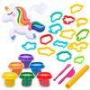 Kit 6 Botes De Plastilina Con Molde Unicornio + Accesorios Play