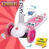 Patinete 3 Ruedas Dálmata Plegable C/luces Y Peluche K3yriders