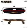 Cb Riders - Monopatín Skateboard De Madera 68x19 Cm Negro Con Asa