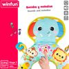 Winfun - Cojín De Bebé Elefante Con Música Y Elementos Interactivos