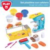 Play - Juego De Plastilina Con Cafetera Y Expositor Para Comida Con Moldes, Incluye Accesorios