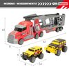 Colorbaby - Camión Portacoches Fricción 47 Cm Con 2 Coches 4x4