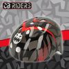 Cb Riders - Casco Infantil Ajustable Y Seguro Negro Y Rojo Con Fantasmas