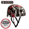 Cb Riders - Casco Infantil Ajustable Y Seguro Negro Y Rojo Con Fantasmas