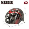 Cb Riders - Casco Infantil Ajustable Y Seguro Negro Y Rojo Con Fantasmas