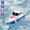 Racing Boat Juguete Teledirigido Lancha Rápida Policía De 36x10x10 Cm, Con Alcance De 35-40 Metros