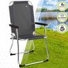 Silla De Camping Plegable Antivuelco Aktive Aluminio Y Oxford, 45x50x91 Cm, Máx. 110 Kg, Gris