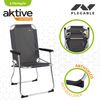 Silla De Camping Plegable Antivuelco Aktive Aluminio Y Oxford, 45x50x91 Cm, Máx. 110 Kg, Gris