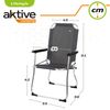 Silla De Camping Plegable Antivuelco Aktive Aluminio Y Oxford, 45x50x91 Cm, Máx. 110 Kg, Gris