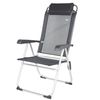 Silla De Camping Plegable Antivuelco Con Cojín Aktive Aluminio Y Textileno, 44x55x101 Cm, Máx. 110 Kg, Gris