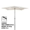 Parasol De Jardín Cuadrado En Color Crema 300x300 Cm Aktive Garden