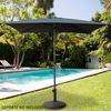 Parasol Rectangular 200x300cm Antracita Mástil Aluminio Aktive Garden