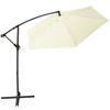 Parasol Excéntrico Banana 270 Cm Crema Mástil Aluminio Aktive Garden