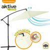 Parasol Excéntrico Banana 270 Cm Crema Mástil Aluminio Aktive Garden