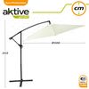 Parasol Excéntrico Banana 300 Cm Crema Mástil Aluminio Aktive Garden