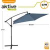 Parasol Excéntrico Banana 300 Cm Gris Mástil Aluminio Aktive Garden