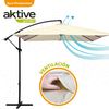 Parasol Excéntrico Banana Aktive Garden Color Crema Mástil Acero