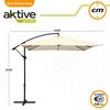 Parasol Excéntrico Banana Aktive Garden Color Crema Mástil Acero