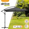 Parasol Excéntrico Banana 300x300x250 Cm Antracita Mástil Acero Aktive