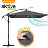 Parasol Excéntrico Banana 300x300x250 Cm Antracita Mástil Acero Aktive