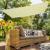 Toldo Vela De Sombreo Rectangular Aktive Garden Color Crema