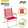 Silla Plegable Fija Aluminio Aktive Beach - Rojo