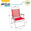 Silla Plegable Fija Aluminio Aktive Beach - Rojo