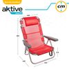 Silla Plegable Multiposición Aluminio Rojo Aktive