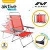 Silla Multiposición Aluminio Aktive Beach - Rojo