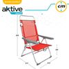 Silla Multiposición Aluminio Aktive Beach - Rojo