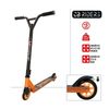 Patinete Scooter Stunt Acrobatic Cb Riders +5a Naranja/negro 83x69x47 Cm