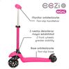 Patinete 3 Ruedas Fucsia C/manillar Desmontable Eezi