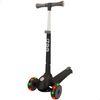 Patinete 3 Ruedas Negro C/luces Y Manillar Plegable Eezi