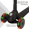 Patinete 3 Ruedas Negro C/luces Y Manillar Plegable Eezi