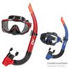 Set Buceo Adulto Con Gafas Visión 150º Y Tubo Aqua Sport, Azul Y Negro