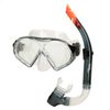 Set Buceo Adulto Con Gafas Visión 150º Y Tubo Aqua Sport, Gris Y Blanco