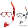 Set Buceo Adulto Con Gafas Visión 150º Y Tubo Aqua Sport, Gris Y Blanco